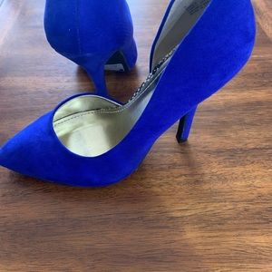 Charlotte Russe. Royal blue snakeskin insert 4 inch heel